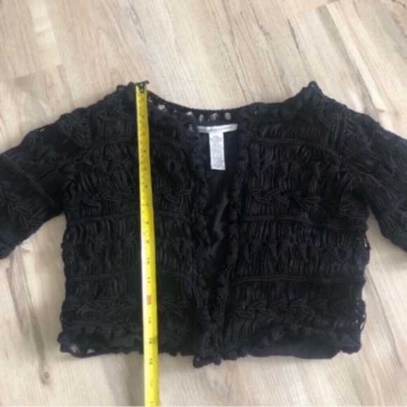 Diane Von Furstenberg Black Crochet Cardigan - Picture 8 of 13